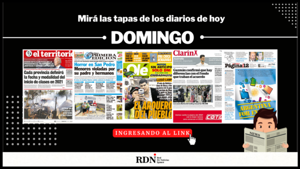  Estos son los principales títulos de los diarios argentinos de HOY